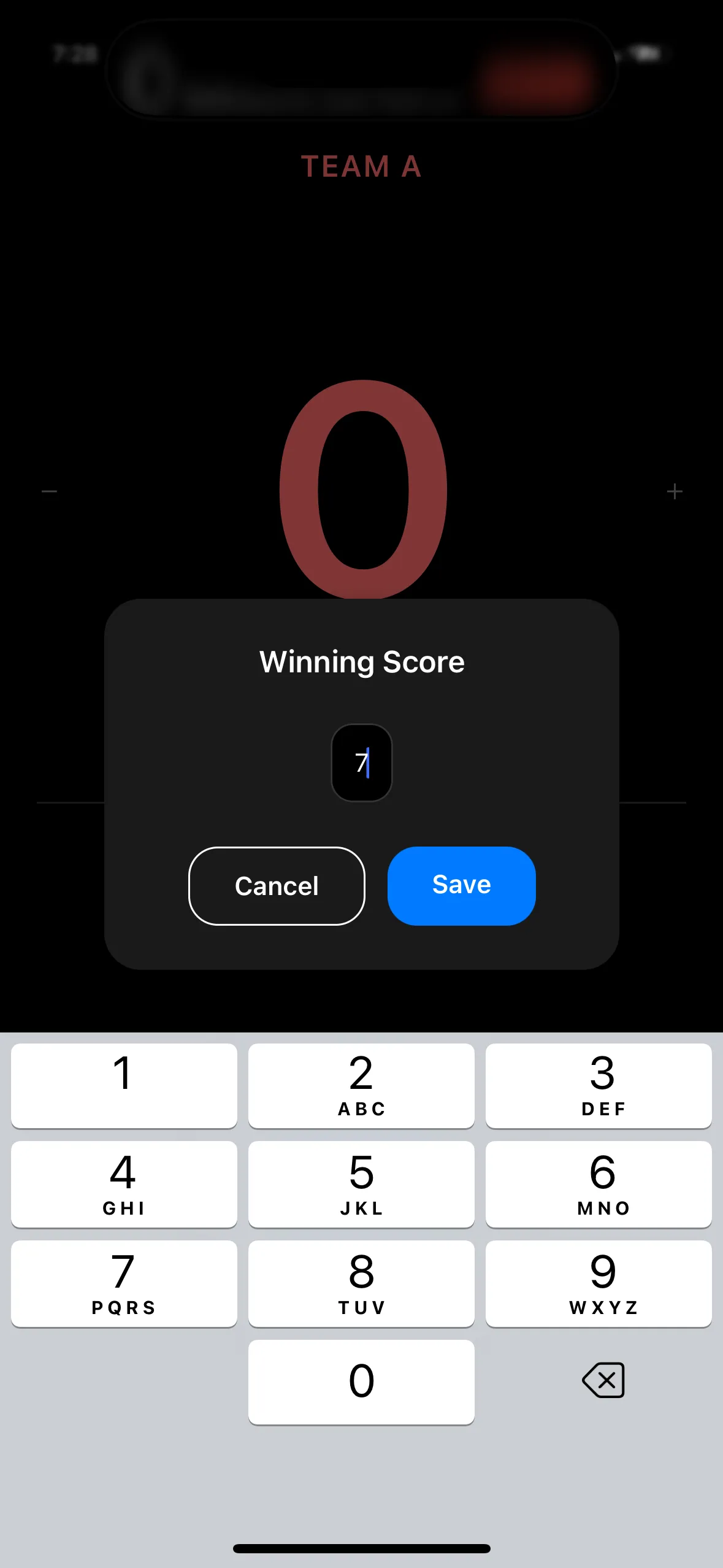 Winning Score